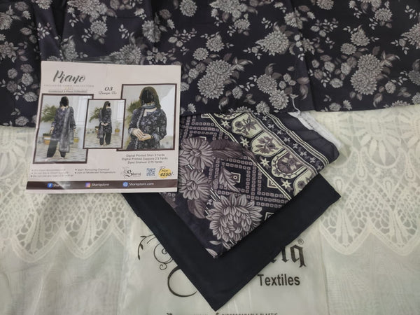 Piano by Shariq Textile Original Lawn Design No:1