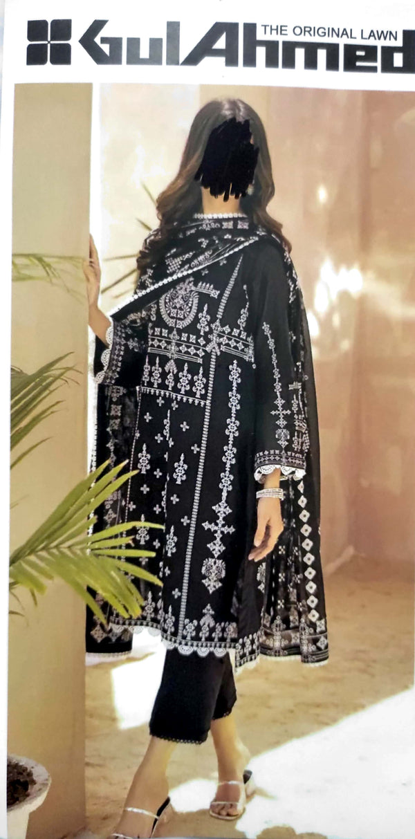 GulAhmed 3-Piece Unstitched Suit – Premium Lawn for Summer(D2)