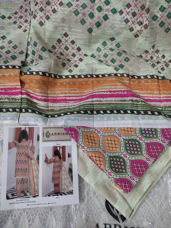 Abrish Original 3Piece Lawn Design No: 4